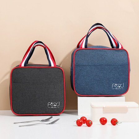 Isolerad Thermal Bag Cooler Lunch Bag Lunchbox blå - spot sales
