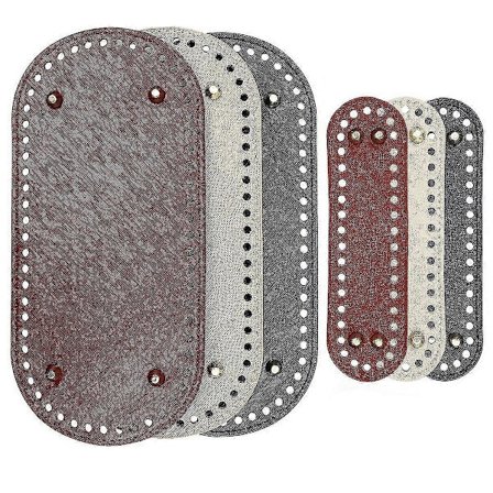 6 stk PU Læder Taskebund, Oval Strikning Hækling Tasker Bund Formgiver Pad Til Tasker, DIY Skuldertaske -DQ