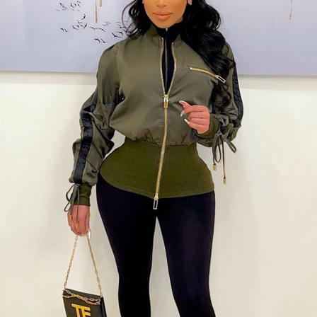 Kvinnor Långärmad Kappa Krage Ytterkläder