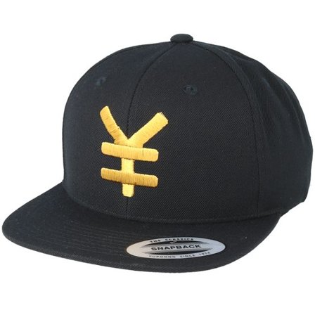 Yapan - Svart snapback Keps - Yen Black/Gold Snapback @ Hatstore