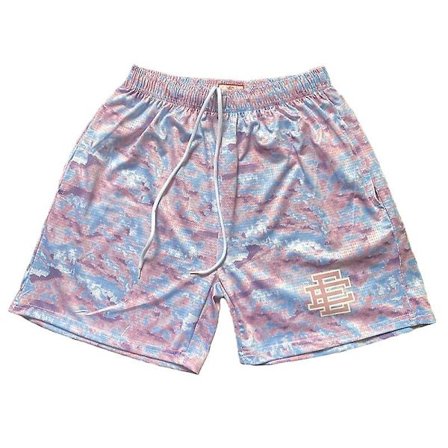 Eric Emanuel Camo Tryckta Shorts Herr Dam Mesh Shorts Gym Sport Träning Basketboll Sommar Snabb-
