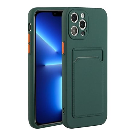 iPhone 13 Pro Max skal med korthållare - Grön