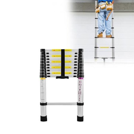 YUENFONG Aluminium teleskopisk stege 3,2 m - Halkfri - Multifunktionell - Skjutstege - Maximal belastning: 150 kg