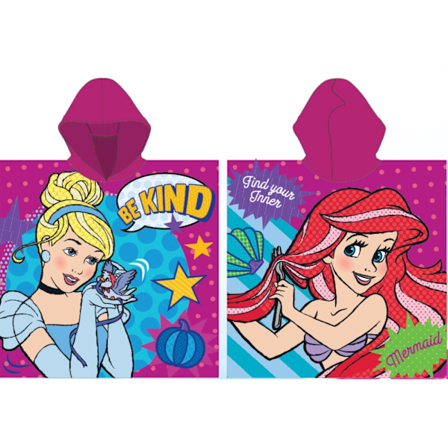 Disney Princess strandhandduk poncho 55x110 cm (Snabbtorkande)