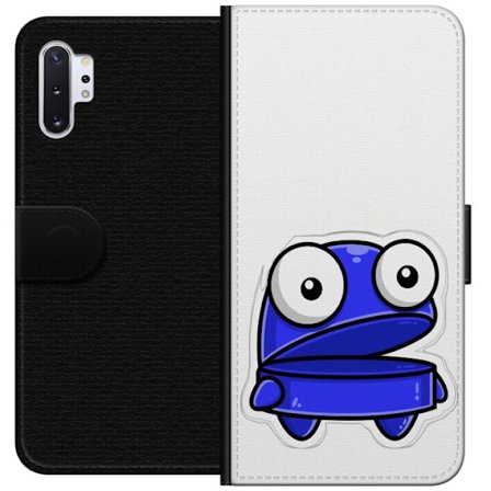Kompatibel Tegnebogsetui til Samsung Samsung Galaxy Note10+ Blå tegneseriefigur med åbent udtryk og store øjne i sjov illustration