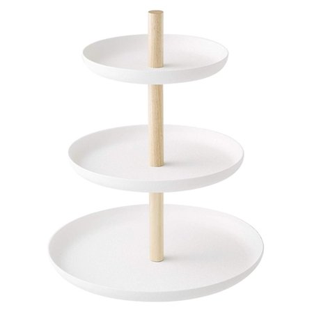 3-etagers Kage Stativ Serveringsbakke Frugtfad Elegant Bryllup Cupcake Stativ Træ Metal Ost