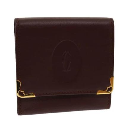 Cartier Vintage, Pre-owned Leatherwallets Rood, unisex, Maat:ONE Size,stof