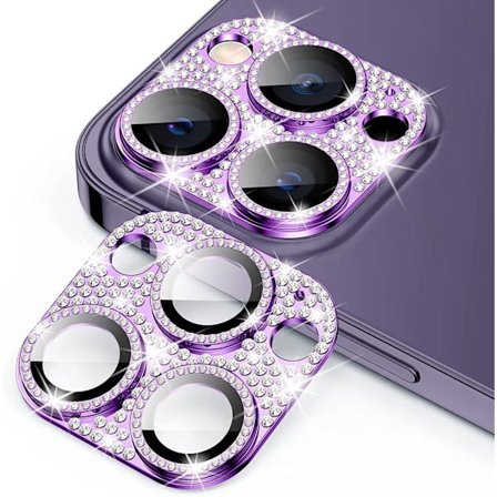 Diamant Kameralinsskydd kompatibelt iPhone 16 13 12 11 Pro Max Mini Metall Linsskydd kompatibelt iPhone 15 14 Pro Max 16 Plus Glasögon
