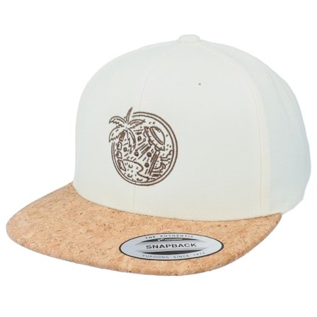 Iconic - White snapback Caps - Tropical Alien Invasion Natural/Cork Snapback @ Hatstore