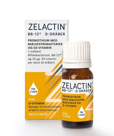 Zelactin Zelactin D-dråber med BB12 8 ml, Helse & Madvarer, Vitaminer, D-vitamin