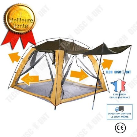 Campingtält - TD - 3-4 personer - Andningsbart tyg - Insektsventilation - 220x220cm