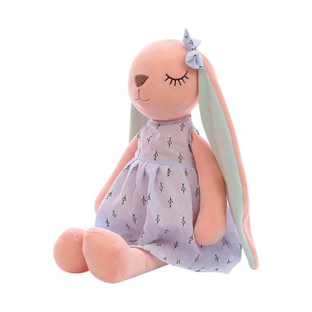 Søt kanin plysjleketøy utstoppet dyreleketøy kanin myk leketøy med lange ører koselig utstoppet dukke for barn småbarn romdekor påske bursdagsgave