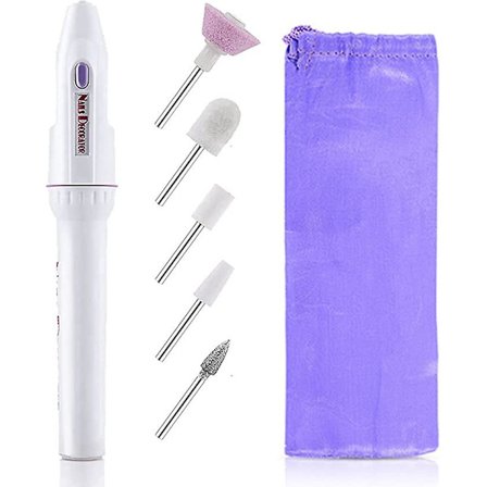 Elektrisk nagelfil med 5 bits, elektrisk filborr nagelkonstpolerare slipmaskin manikyrpedikyr maskin, manikyrverktyg, manikyrset