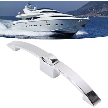 2 sett skaplåser med knotter, skaplåsknapp med håndtak for bobil, båt, hullmellomrom 160 mm (krom)