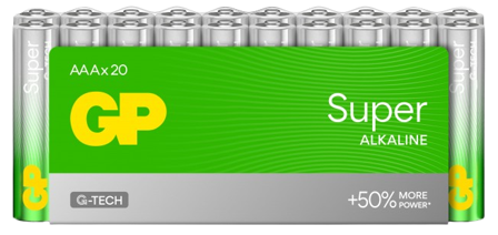 GP Batteries GP Super Alkaline AAA-paristot, 24A/LR03 20 kpl