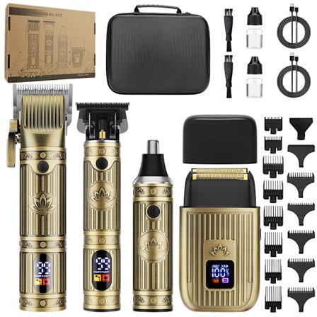 4-i-1 Professionell Grooming Kit för Män - Guldutgåva