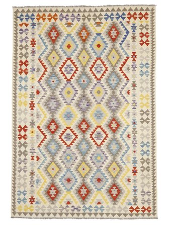 Kelim Afghan Old Style Matot Itämainen Beige/Ruskea (Villa, Afganistan)