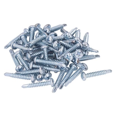 50 stk. selvborende skruer 4,2x25 mm galvanisert stål krysshode møbelreparasjon