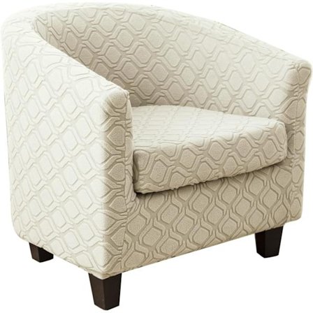 2-osainen joustava jacquard-nojatuolinpäällinen pehmusteella, pehmeä, irrotettava