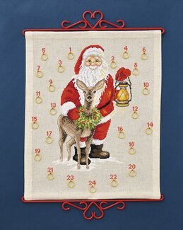 Broderikit Kalender Nisse & Rådyr - Permin