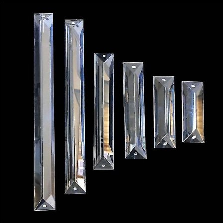 Glass Rectangle Hanging Crystal Chandelier Prism Drop Pendant In For Lighting