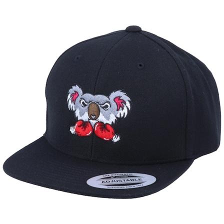 Kiddo Cap - Schwarz snapback Cap - Kids Koala Bear Boxer Black Snapback @ Hatstore