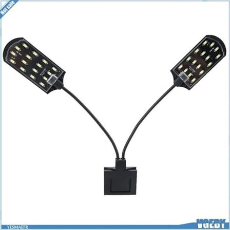 VGEBY Akvarielys, Vandtæt Clip-on Slim LED Lampe til Akvarium, Grolys til Planter, Dyrehandelsbelysning