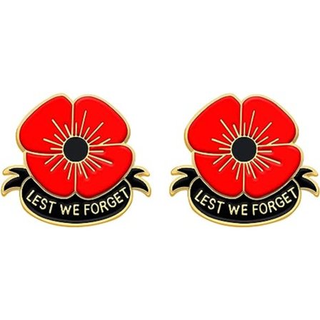 Punainen metalliunikon kukka Pins Brossi Käsityö emali kukka Lest We Forget f