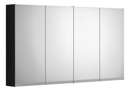 Gustavsberg Artic Peilikaappi 120 cm, musta saarni, Kylpyhuone