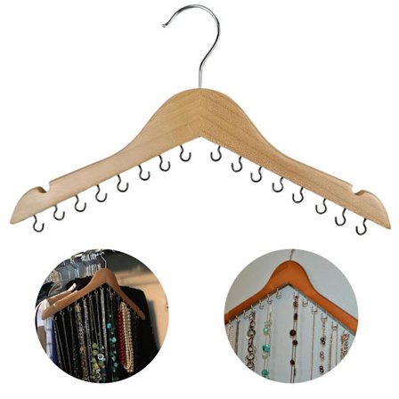 Korukoukku, koruteline, kaulakorun järjestäjä, seinälle kiinnitettävä koruteline, puunvärinen