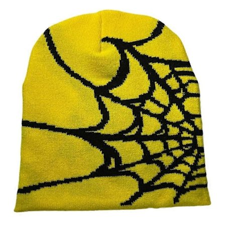 Y2k Hue Spider Web Hat Y2k Strikket Hue Skullies Hue Spider Web Hue Baggy Slouchy Hue Hovedbeklædning