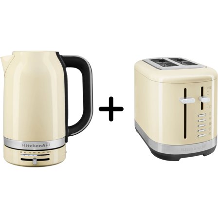 Kitchenaid 5KMT2109 Leivänpaahdin + 5KEK1701 Vedenkeitin, almond cream