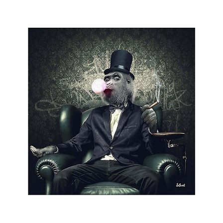 Hauska apina tupakoimassa sikaria purukumi juliste kangas maalaus eläin koira moottoripyörä seinätaide olohuoneen sisustus Cuadros Dexterity Games