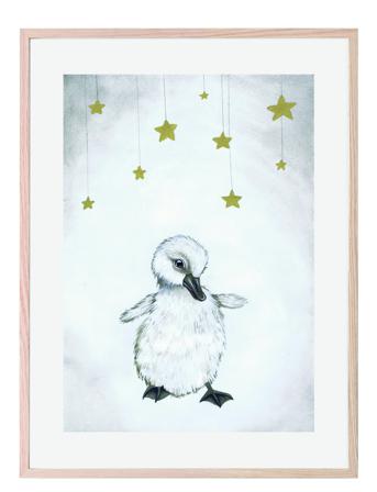 Poster The Beautiful Duckling 30X40 Home Kids Decor Posters Animal Posters Monivärinen/Kuvioitu That's Mine