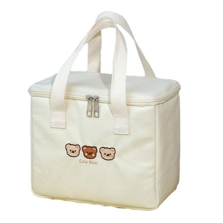 Cartoon söt tote väska, isolerad lunchväska, lunchlåda väska