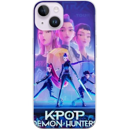 Kompatibelt Mobilskal till Apple Apple iPhone 15 Trendiga KPop Demon Hunters docka figur