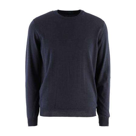 Zanone Round-neck Strik Blå, Herre Strik