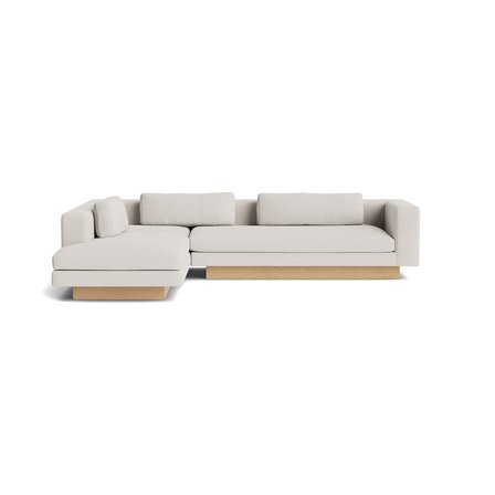 Manhattan chaiselong sofa, venstrevendt - Sneak Råhvid - 295x240x75 - Sofa, chaiselong