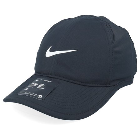 Nike - Svart unconstructed Keps - Dri-fit Club Cap Fthlt Black/Black/White Dad Cap @ Hatstore