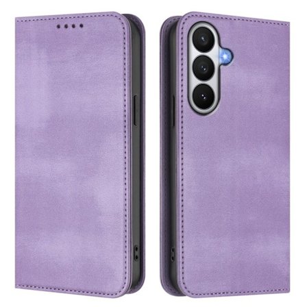 Samsung Galaxy S26 / S26 Pro Plånboksfodral Retro Textur Konstläder - Lila