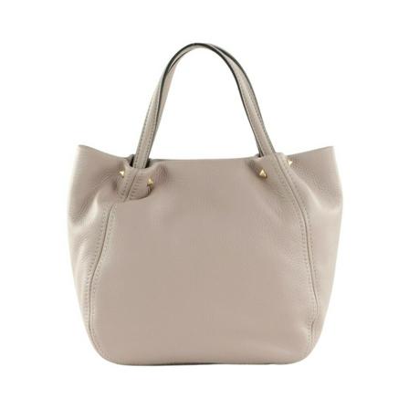 Gianni Chiarini, Hand or double-handed shoulder shopper with Bs 8464Grn-1076 studs Beige, Dames, Maat:ONE Size