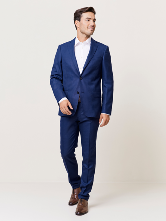 MATCH - Milano Dario blazer - Mario Conti - Str. B244 - Herre - Blazere - Blå - 97% ull, 3% silke