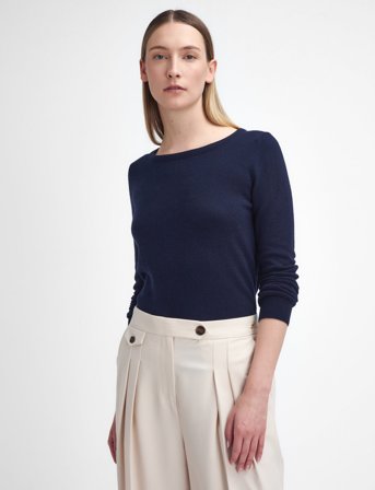 Barbour Barbour Pendle Crew Knitted Jumper - Navy - 46