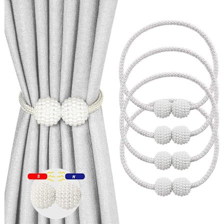 4 st Gardinupphängningar, Magnetiska Gardinupphängningar, Magnetiska Gardin