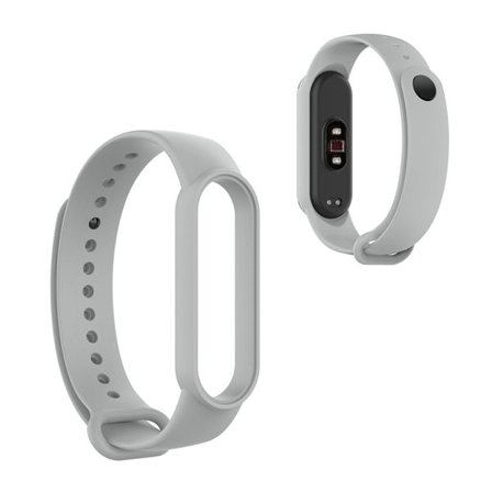 Xiaomi Mi Smart Band 6 / 5 glossy silicone watch band - Grey