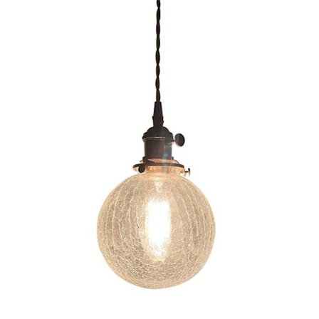 12W Retro Bb Lysekrone Messing Glass Sprengt Lysekrone