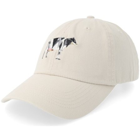 Origami - Beige unconstructed Cap - Origami Cow Washed Stone Dad Cap @ Hatstore