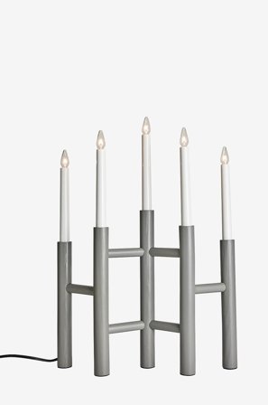 Markslöjd - Ljusstake CASSIOPEIA 5L - Grå - Adventsljusstakar - Från Homeroom