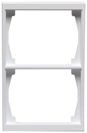 ABB Impressivo Täckram 2-vägs, vit 2-fack, Strömbrytare & vägguttag