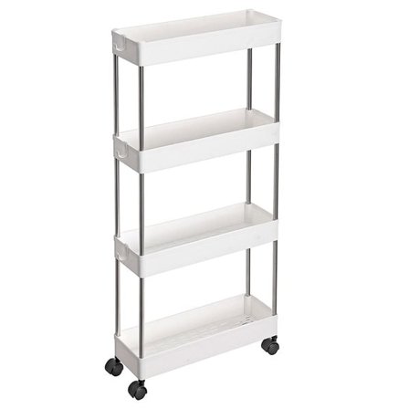 Smal vogn med 4 hylder - Hvid